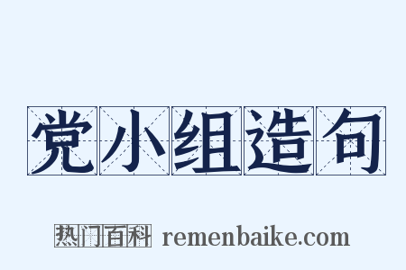 党小组造句是什么意思的图片